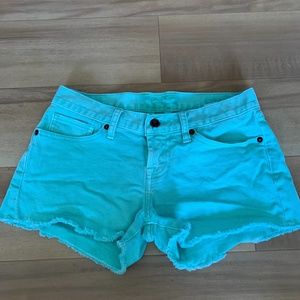 Lucky brand turquoise jean shorts